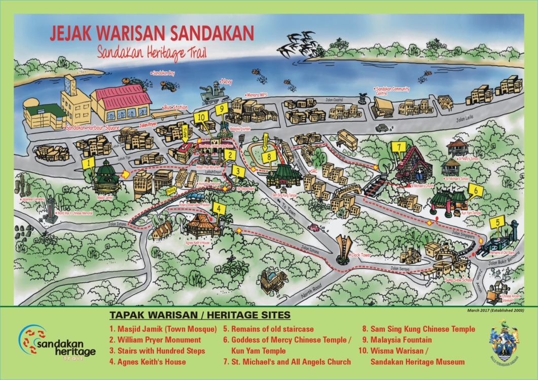 Sandakan Heritage Trail Map
